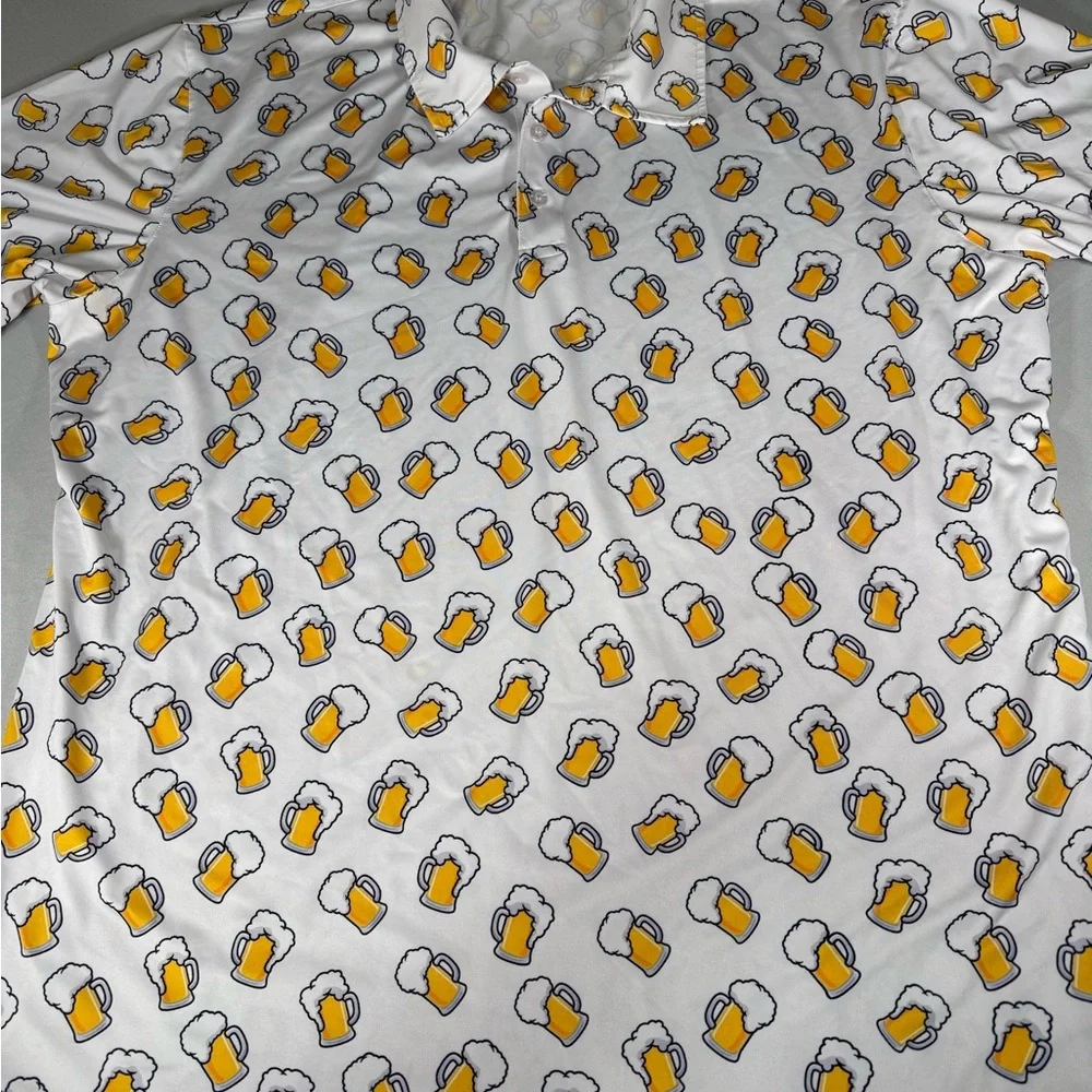 Shank‎ It Golf Beer Mug All Over Print Performance Polo Shirt 2XL